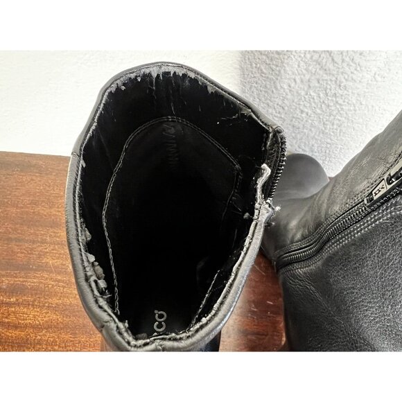 Ecco Jaffna Women's Boots Bootie Black Sz 8.5 Leather Solid Zip  EU 39 - Picture 10 of 11
